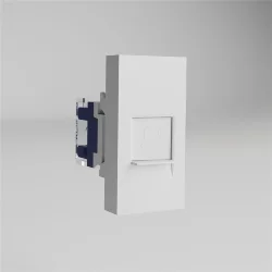 W1281101/ Модульная розетка Ethernet RJ-45 6 cat. 22,5*45 (белый) W1281101