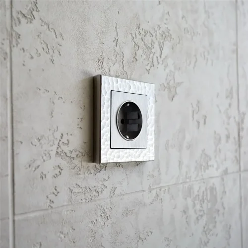 Рамка из поликарбоната на 1 пост Hammer серебряный W0012406 - фото 2