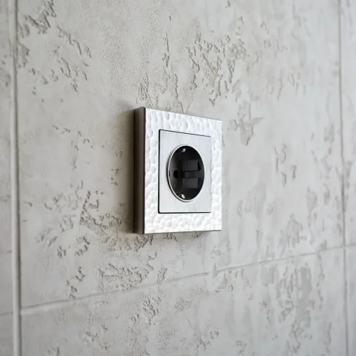 Рамка из поликарбоната на 1 пост Hammer серебряный W0012406 - фото 2