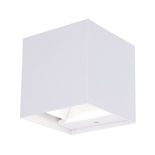 ULU-S55B-2x3W-3000K+4000K+6000K IP65 WHITE Светильник светодиодный уличный, Архитектурный накладной, С переключателем цвета свечения, Теплый3000K-Белый4000K-Дневной6000K, Корпус белый, TM Uniel - фото 1