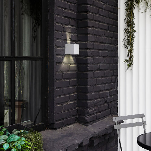 ULU-S55B-2x3W-3000K+4000K+6000K IP65 WHITE Светильник светодиодный уличный, Архитектурный накладной, С переключателем цвета свечения, Теплый3000K-Белый4000K-Дневной6000K, Корпус белый, TM Uniel - фото 2