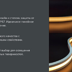 'Светодиодная лента SWG PRO COB, 480 LED/м, 10 Вт/м, 24В, IP67, Цвет: Нейтральный белый, SWG-COB480-24-10-NW-67 032312