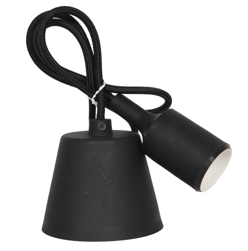 Патрон Е27 силиконовый со шнуром 1м черный IN HOME - Фото