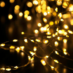 Гирлянда нить "роса" теплый белый 10М IP20 400-009 (060413)