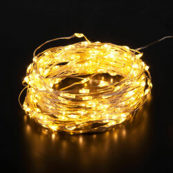 Гирлянда нить "роса" теплый белый 10М IP20 400-009 (060413)