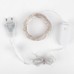 Гирлянда нить "роса" теплый белый 10М IP20 400-009 (060413)