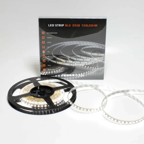 Светодиодная лента Class Premium, 3528, 120 led/m, day white, 12V, IP33, A37 - фото I