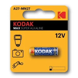 Элемент питания алкалиновый A27/MN27/8LR732 12В MAX SUPER Alkaline (блист. 1шт) KODAK Б0047482