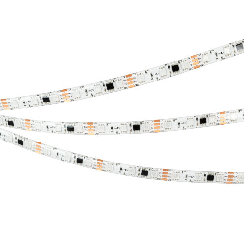 Светодиодная лента герметичная SPI-SE-В60-10mm 12V RGB-РХ3-ВРТ (12 W/m, IP65, 5060, 5m) (Arlight, бегущий огонь) 039597 - фото 4