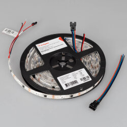 Светодиодная лента герметичная SPI-SE-В60-10mm 12V RGB-РХ3-ВРТ (12 W/m, IP65, 5060, 5m) (Arlight, бегущий огонь) 039597