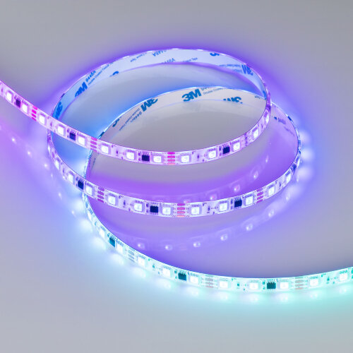 Светодиодная лента герметичная SPI-SE-В60-10mm 12V RGB-РХ3-ВРТ (12 W/m, IP65, 5060, 5m) (Arlight, бегущий огонь) 039597 - фото 2