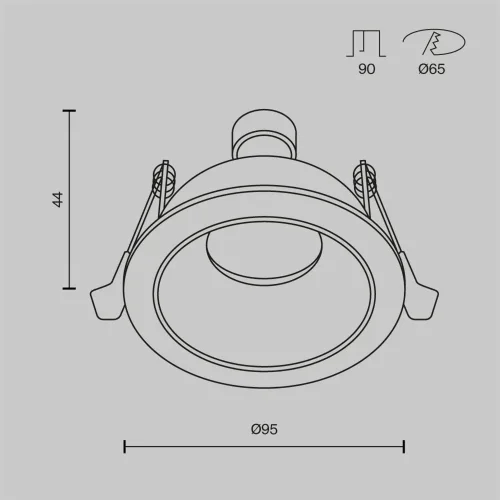 Встраиваемый светильник Share GU10 10Вт IP 54 (Черный) - фото 2