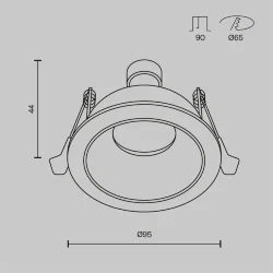 Встраиваемый светильник Share GU10 10Вт IP 54 (Черный)