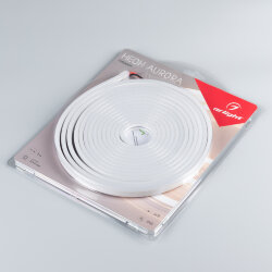 Светодиодная лента герметичная AURORA-PS-A120-12x6mm 24V Yellow (10 W/m, IP65, 2835, 5m) (Arlight, Силикон)