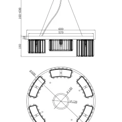 Подвесной светильник Colline G9x6 (Хром)