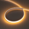 Светодиодная лента герметичная MOONLIGHT-TOP-X320-11x7mm 24V Warm2300 (10 W/m, IP65, CSP, 5m, wire x2) (Arlight, Силикон) 039446 - фото