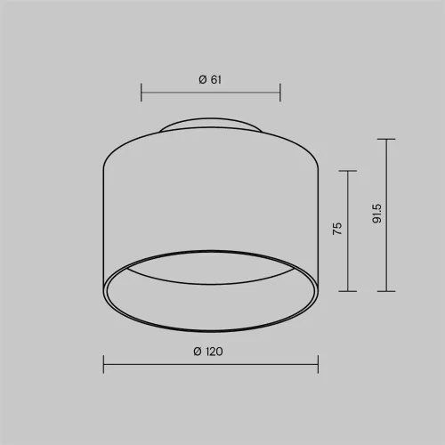 Потолочный светильник Planet 3000K 1x16Вт 90° (Черный) - фото 13