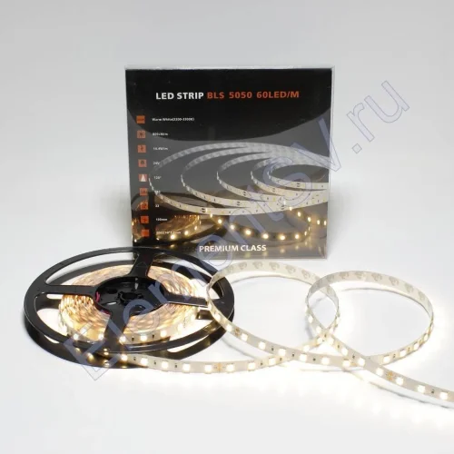 Светодиодная лента Class Premium, 5050, 60 led/m, Warm White, 24V, IP33, А29 - фото.