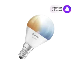 4.9W/2700K-6500K (=40W) E14 Classic P Dimm 470Lm 20000h d47x90mm - Светодиодная лампа с управлением по Wi-Fi LEDVANCE