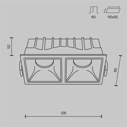 Встраиваемый светильник Alfa LED 4000K 2x10Вт 36° (Белый) - фото 8