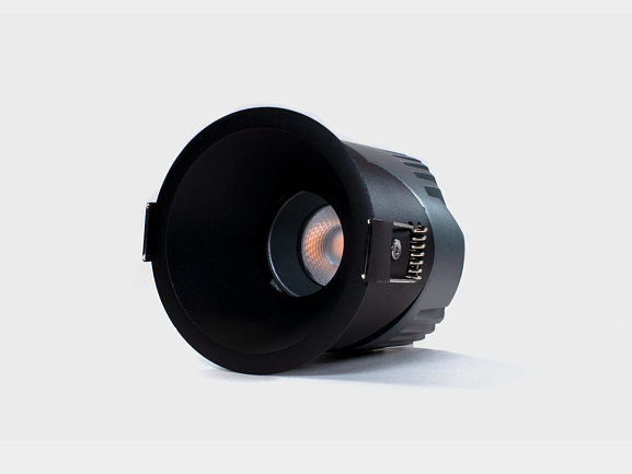 'Светильник встраиваемый 12Вт 55° IP65 черный 4000К поворотный RC-D84-12-BL-NW65 - фото