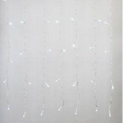 ULD-C2030-240-TWK WHITE IP67 Занавес светодиодный с эффектом мерцания, 3х2м, Соединяемый, 240 светодиодов, Белый свет, Провод белый.