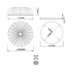Потолочный светильник «Sonex» 7719/60L, серия: TESORO (крепление на планке) - -