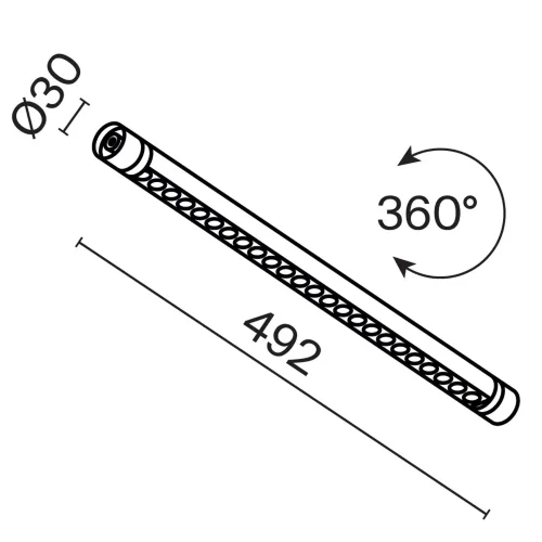 Светильник Точки / Points для системы освещения Shelf 3000К 12Вт 24° (Черный) C149CL-L500-12W3K-B - фото 8