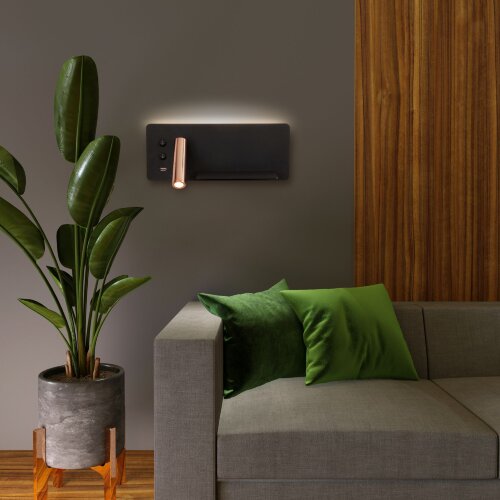 Настенный светодиодный светильник с USB Fant L LED (левый) - Фото 4