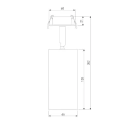 Встраиваемый светодиодный светильник Diffe белый/черный 25066/LED (058273)