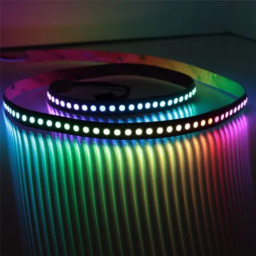 Светодиодная лента LUX class, 5050, 144 led/m, 20W/m, V622, RGB-SPI(WS2812B), 5V, белый шлейф, IP20 - фото I