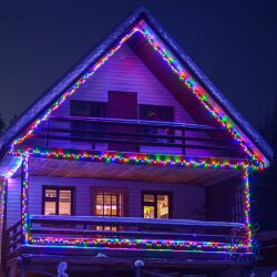 Новогодняя гирлянда нить мульти с эффектом мерцания 20м IP65 400-102 мульти с эффектом мерцания (044079)
