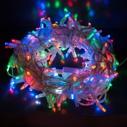 Новогодняя гирлянда нить мульти с эффектом мерцания 20м IP65 400-102 мульти с эффектом мерцания (044079)