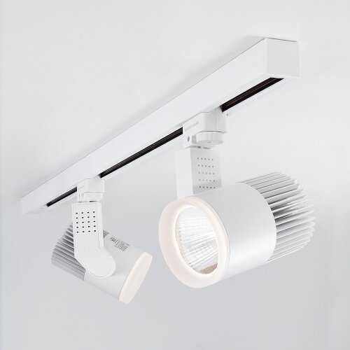 Трековый светодиодный светильник для трехфазного шинопровода Accord Белый 30W 4200K - Фото 2