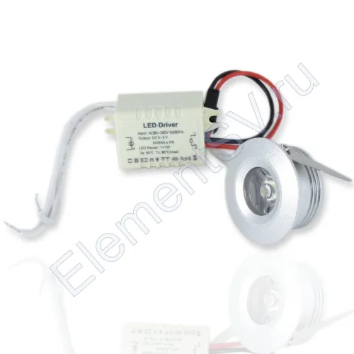 Светодиодный светильник точечный RS D41 (1W, Warm White) - фото.