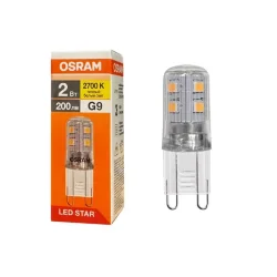 Лампа светодиодная 2W/2700K G9 220V | 200Lm d14x43 | - OSRAM