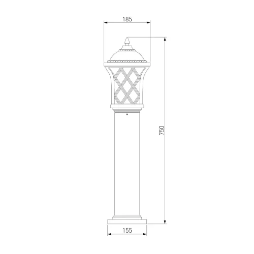 Ландшафтный светильник на столбе Cassiopeya F черное золото IP44 GL 1018F - фото 5