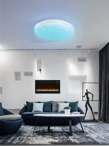 Светильник светодиодный COMFORT FROST-RGB 75Вт 230В 3000-6500K 4400Лм 495x85мм с пультом дистанционного управления IN HOME - Фото 7