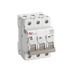 Выключатель автоматический модульный 3п C 40А 6кА AV-6 AVERES EKF mcb6-3-40C-av