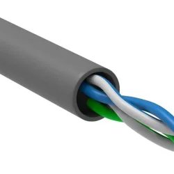 Кабель витая пара U/UTP кат.5E 2х2х24AWG solid CCA PVC сер. (м) GENERICA BC1-C5E02-111-305-G