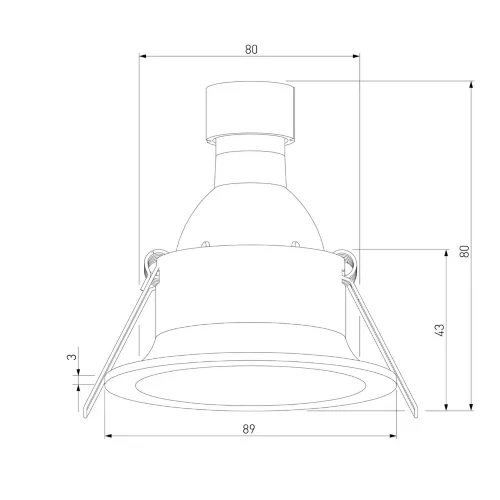 Светильник встраиваемый Andi GU10 белый 25058/01 - фото 5