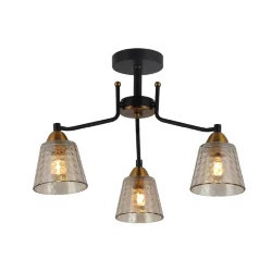 Люстра FR4017PL-03BBZ Капелла E27x3 (Черный и Бронза) FR4017PL-03BBZ