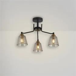 Люстра FR4017PL-03BBZ Капелла E27x3 (Черный и Бронза) FR4017PL-03BBZ