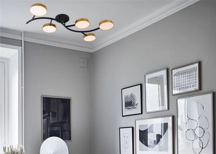 Потолочный светильник FR6048CL-L10GB Тибо / Tibo 10 Вт LED (Черный с Золотом) FR6048CL-L10GB - фото 17