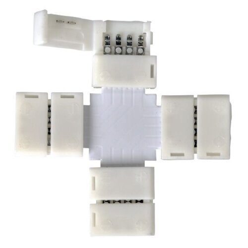 X-образный коннектор для светодиодной ленты RGB (5&nbsp;шт.) - фото 1