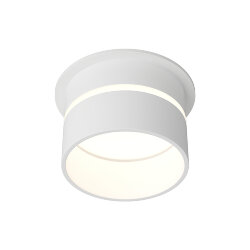 Встраиваемый светильник влагозащ., IP 44, до 15 Вт, GU10, белый, алюминий, Denkirs DK2404-WH