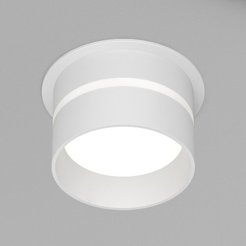 DK2404-WH Встраиваемый светильник влагозащ., IP 44, до 15 Вт, GU10, белый, алюминий.