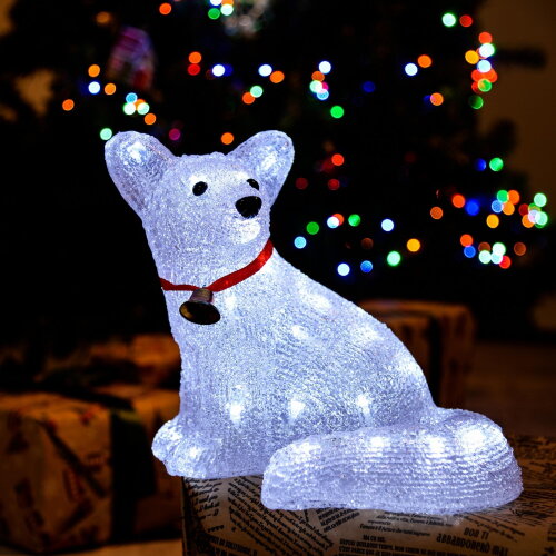 ULD-M3225-032-STA WHITE IP20 FOX Фигура светодиодная Лисенок, 32 светодиода, 32.5x22x25 см, цвет свечения-белый, IP20. - фото 4