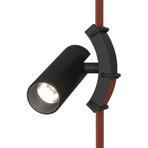 DK5547-BK Поворотный светильник для трека-ремня Belty, серия Spot, со светодиодом, D35*L126.5мм, 48V DC, 7W, RA90, 30°, 3000K, IP20, черный, алюминий. Фото 5