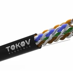 Кабель витая пара U/UTP 4х2х24 AWG кат.5E ССA PE TOKOV Light (м) TOKOV ELECTRIC TKL-C06-U42CCA-5E-305-OD